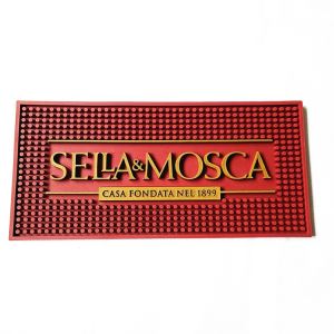 Spuitmatten van zacht PVC met logo