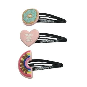 Zachte Pvc Donut Shape Snap Haarspeldjes Voor Meisjes