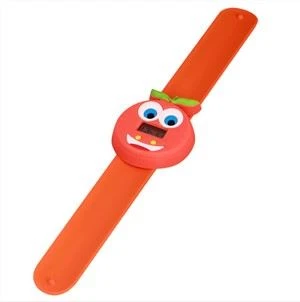 3D siliconen cartoon klap kinderen kijken kinderen PVC klap horloges