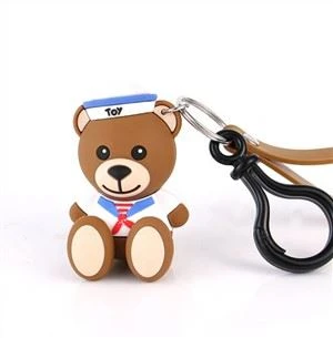 Leuke 3D PVC-sleutelhanger Rubberen pop-sleutelhanger Siliconen sleutelgat